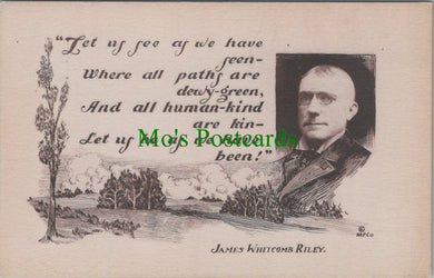 Literature Postcard - American Author James Whitcomb Riley  SW12633