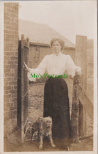 Load image into Gallery viewer, Ancestors Postcard - Lady With Her Pet Dog SW12547
