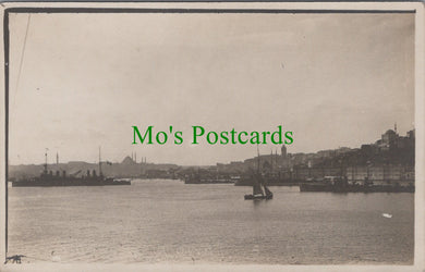 Turkey Postcard? - Warship in The Harbour SW12562