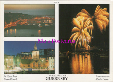 Guernsey Postcard - Fireworks Over Castle Cornet  SW16017