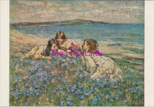 Load image into Gallery viewer, Art Postcard - Blue Flax, Artist E.A.Hornel   SW16023
