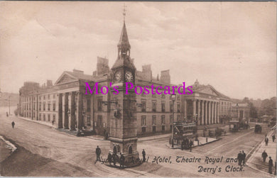 Devon Postcard - Plymouth Royal Hotel, Theatre Royal and Derry's Clock SW15353