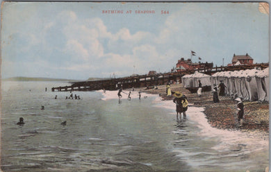 Sussex Postcard - Bathing at Seaford   SW16087