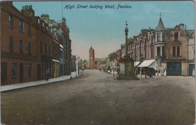 Scotland Postcard - Peebles High Street Looking West  SW16101