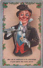 Load image into Gallery viewer, Comic Postcard - Christmas, Festive Season, Drunk Man, Alcohol SW16132
