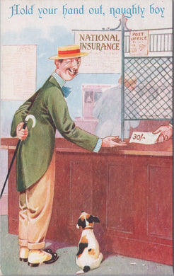 Comic Postcard - Dog Owner, National Insurance, Post Office  SW16134