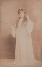 Load image into Gallery viewer, Fashion Postcard - Lady Wearing a Night Dress and Holding a Candle SW16138
