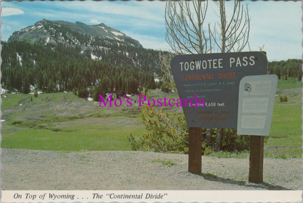 America Postcard - Togwotee Pass, Continental Divide, Wyoming SW16289