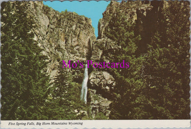 America Postcard - Five Spring Falls, Big Horn Mountains, Wyoming SW16290