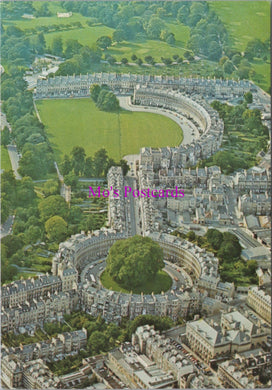 Somerset Postcard - Aerial View of The Royal Crescent and Circus, Bath   SW15229