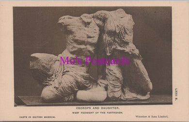 British Museum Postcard - Cecrops and Daughter, West Pediment of The Parthenon  SW17571