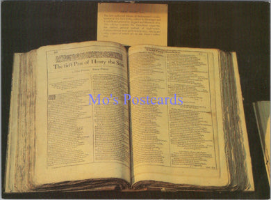 Literature Postcard - First Folio 1623 By Hemmings and Condell SW14059