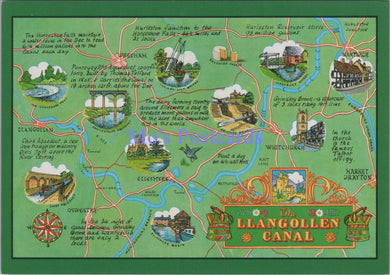 Map Postcard - The Llangollen Canal   SW14154
