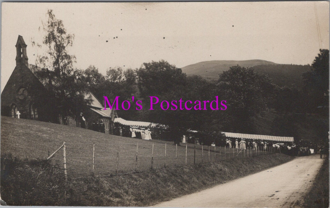 Unknown Location Postcard -  Possibly a Wedding at a Large Rural Church  SW15618 