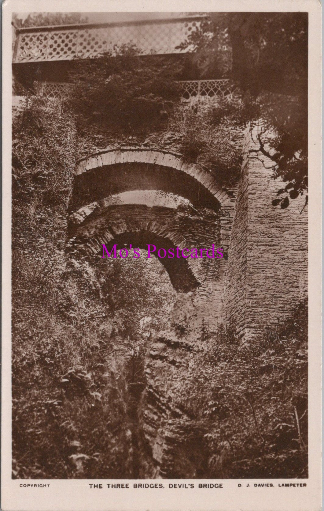 Wales Postcard - The Three Bridges, Devil's Bridge SW15317