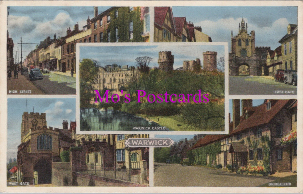 Warwickshire Postcard - Views of Warwick   SW15318