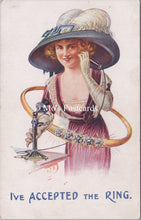 Load image into Gallery viewer, Glamour Postcard - I&#39;ve Accepted The Ring. Telephone SW16571
