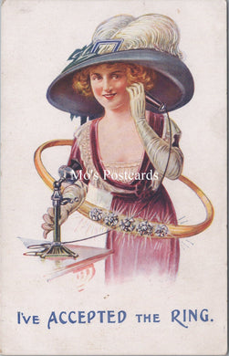 Glamour Postcard - I've Accepted The Ring. Telephone SW16571