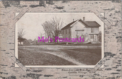America Postcard - Four Corners and Masonic Hall, Candia Village, New Hampshire  HM452