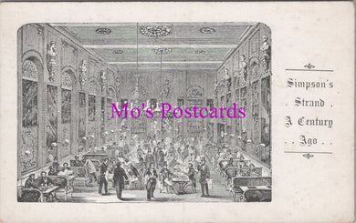 London Postcard - Simpson's, Strand. A Century Ago  HM550