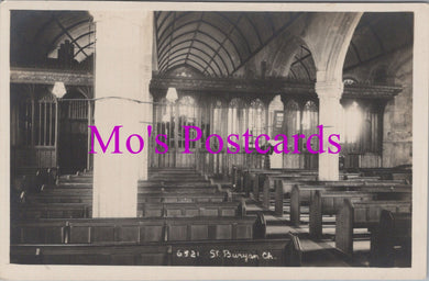 Cornwall Postcard - St Buryan Church Interior  HM339