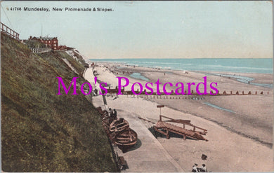Norfolk Postcard - Mundesley, New Promenade and Slopes HM340
