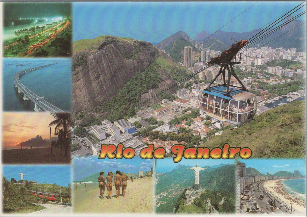 Brazil Postcard - Rio De Janeiro Views and Cable Car   SW16318