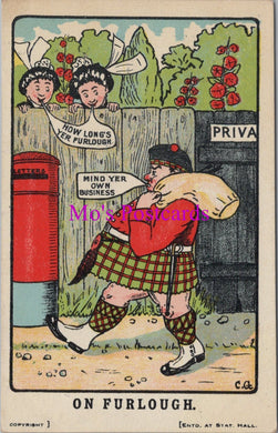 Comic Postcard - Scottish Soldier on Furlough   SW14756