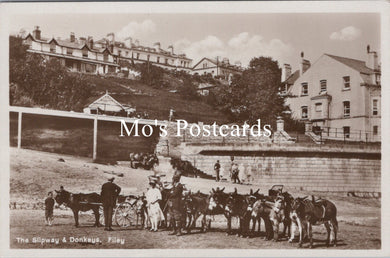 Yorkshire Postcard - Filey, The Slipway and Donkeys   SW15343