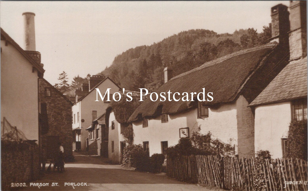 Somerset Postcard - Parson Street, Porlock   SW15534