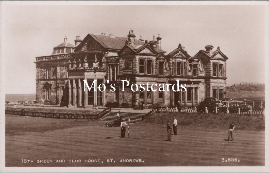 Scotland Postcard - 18th Green and Club House, St Andrews  SW15735