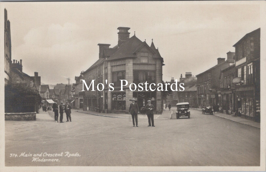 Cumbria Postcard - Main and Crescent Roads, Windermere SW15863