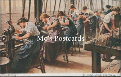 Yorkshire Postcard - File Cutters, Cammell Laird, Sheffield SW15873