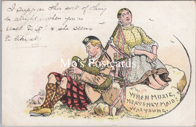 Scottish Art Postcard - Piper, When Music Heavenly Maid Was Young SW15883