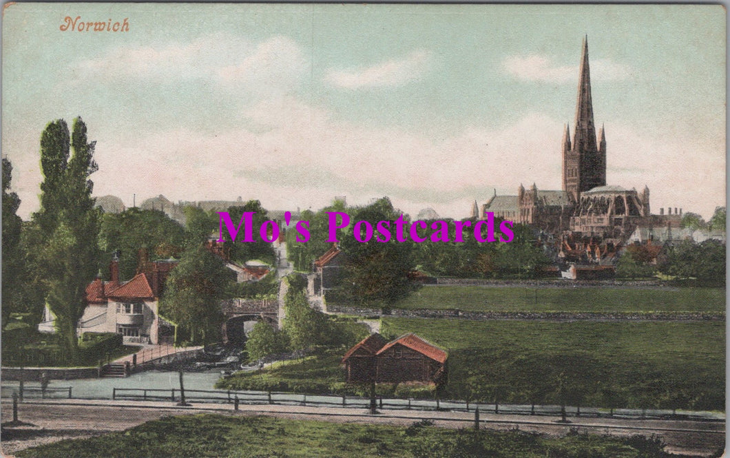 Norfolk Postcard - View of Norwich    SW14689