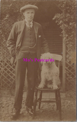 Animals Postcard - Dogs, Man With His Pet Dog  SW14733