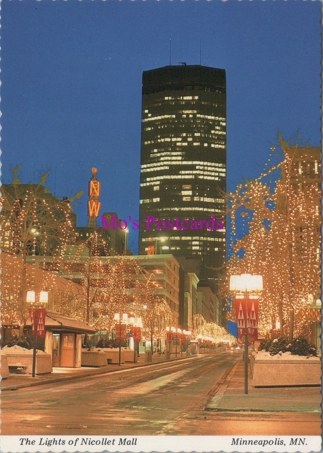 America Postcard - Lights of Nicollet Mall, Minneapolis, Minnesota  SW14341