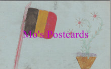 Load image into Gallery viewer, Handmade Postcard - Hand Painted, Belgium Flag and Flower Pot  DZ93
