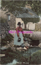 Load image into Gallery viewer, Wales Postcard - A Welsh Woman Collecting Water   DZ95
