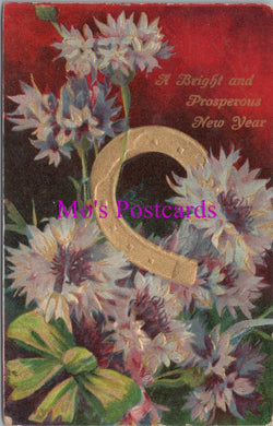 Embossed Greetings Postcard - A Bright and Prosperous New Year  DZ103