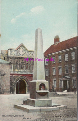 Norfolk Postcard - The Fountain, Tombland, Norwich  DZ142