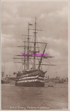 Load image into Gallery viewer, Royal Navy Postcard - H.M.S.Victory in Portsmouth Harbour  DZ156
