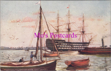 Royal Navy Postcard - Lord Nelson's H.M.S Victory, Portsmouth  DZ159