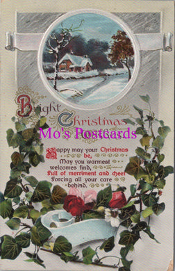 Greetings Postcard - Bright Christmas Wishes  HM93