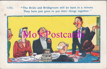 Load image into Gallery viewer, Comic Postcard - Saucy, Marriage, Bride, Bridegroom, Reception  HM104
