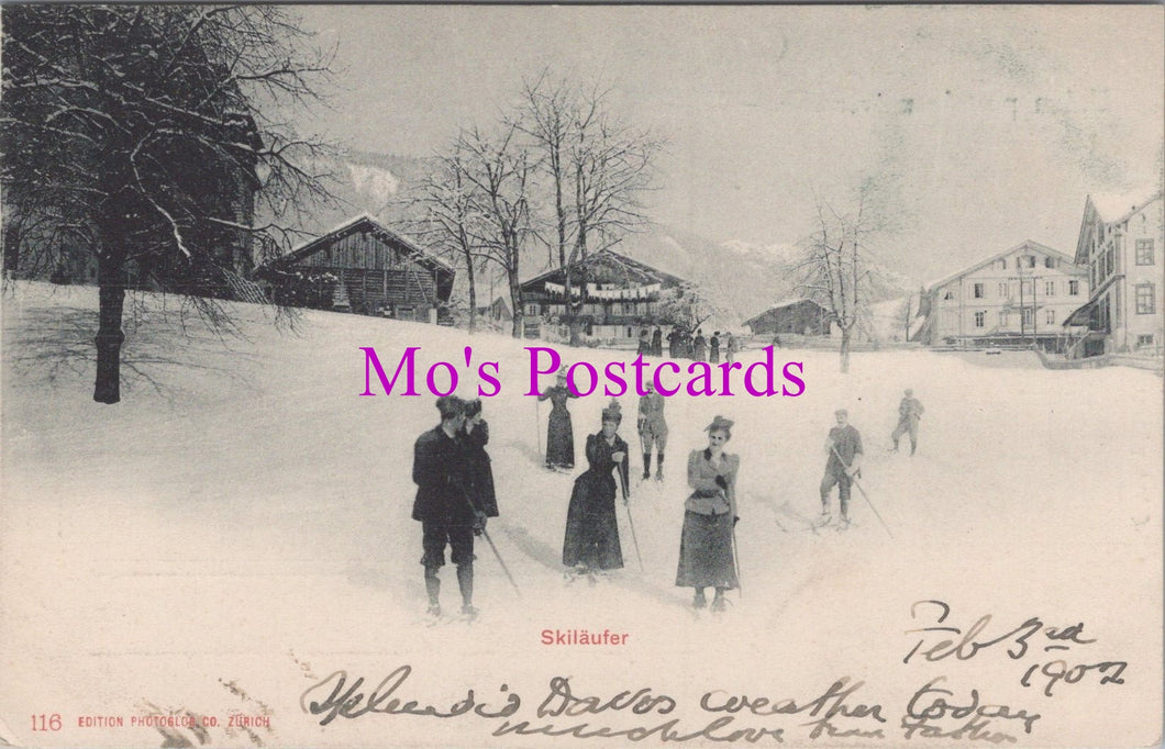 Switzerland Postcard - Swiss Skiers, Skilaufer   SW14438