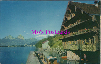 Switzerland Postcard - Lake Lucerne, Treib, Brunnen and The Mythen  SW14499