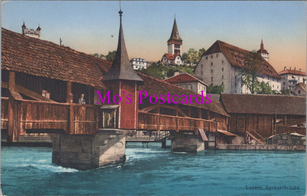 Switzerland Postcard - Luzern, Lucerne, Spreuerbrucke  DZ297