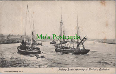Norfolk Postcard - Gorleston Fishing Boats Returning To Harbour  SW13766