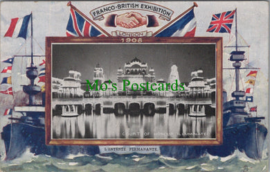 Franco-British Exhibition Postcard - Court of Honour Illuminated  SW13770